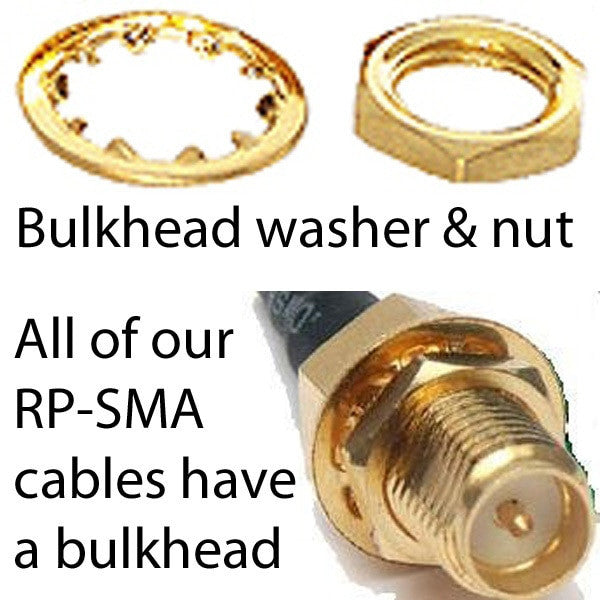 LONG RP-SMA Extension Cable: 6.5FT (2M)